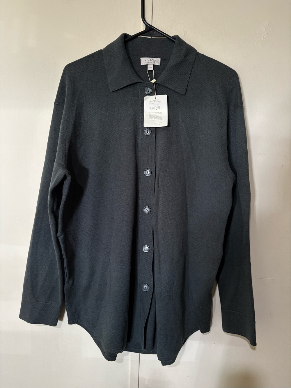 Kinross Men's dark grey Button Shirt Jacket